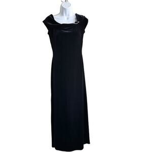 Vtg Gunne Sax Jessica McClintock Black Velvet‎ Evening Dress Sz 5/6